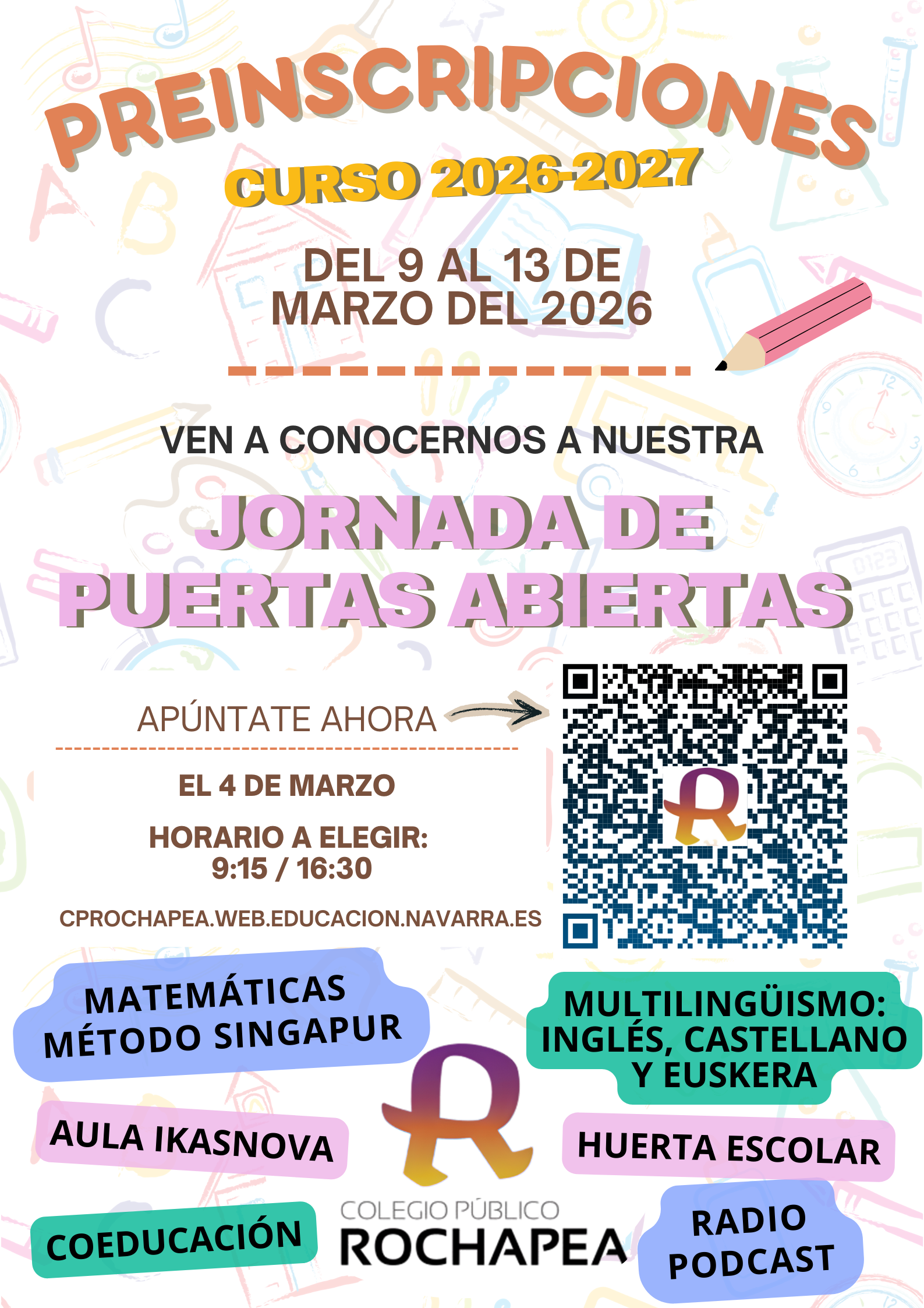 Watercolor Open House Week Poster